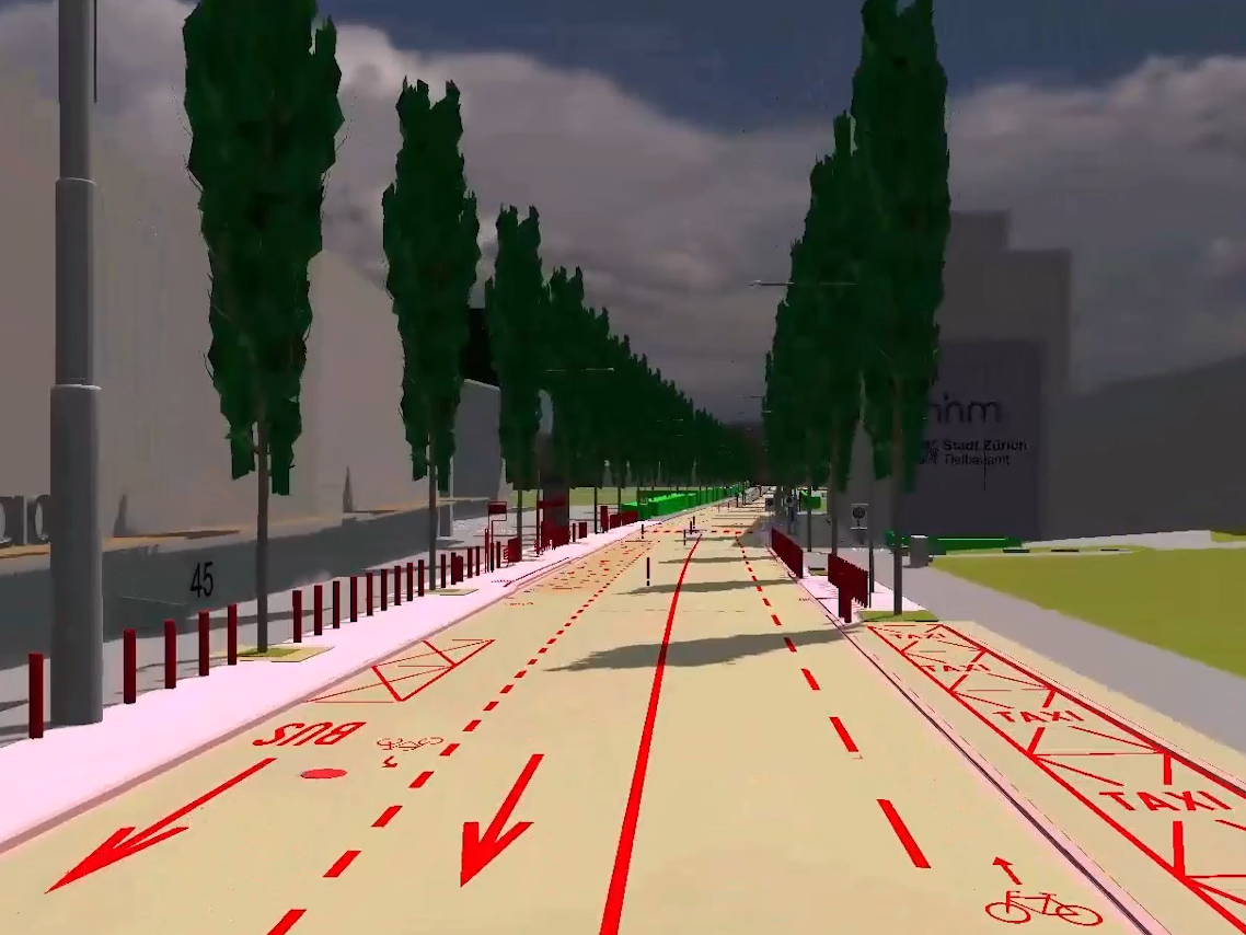 3D-Modelling Wallisellenstrasse, Zürich